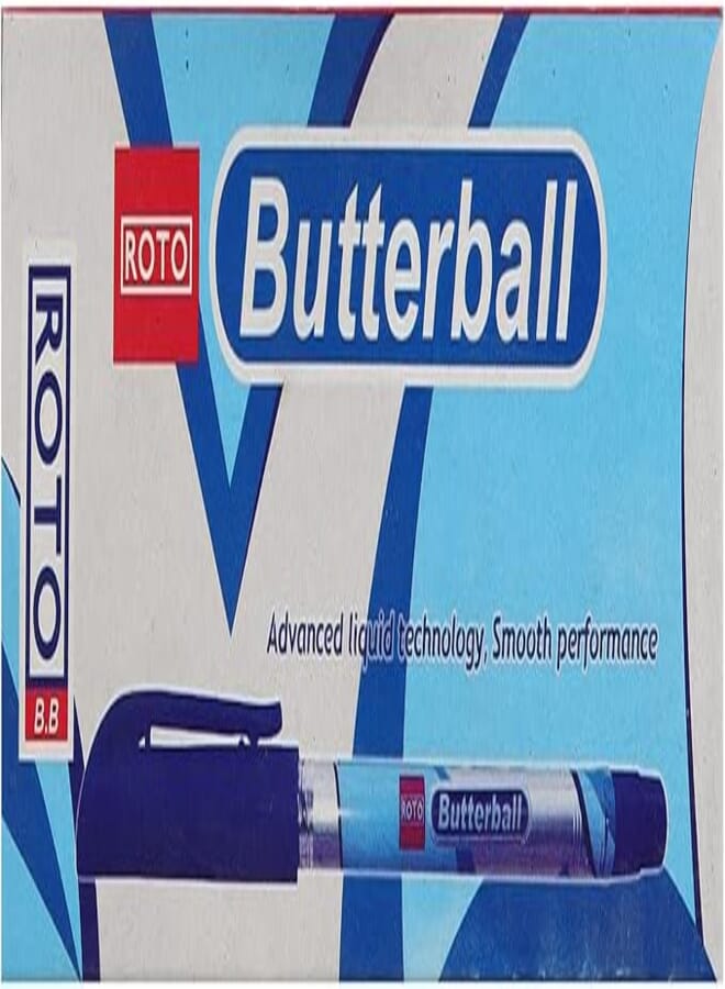 Roto butter ball pen 0.7 mm pack of 12 pcs. - blue